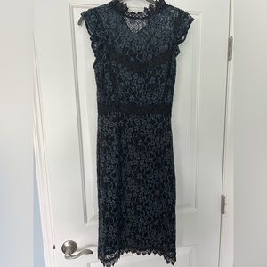 Zara lace high neck dress